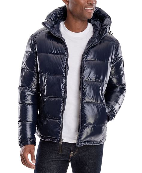 mens michael kors shiny puffer jacket|Michael Kors puffer coat packable.